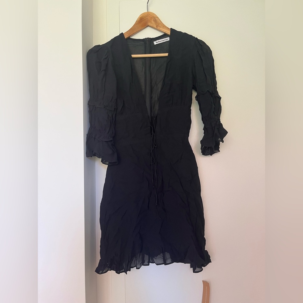 NWT Reformation Laurelei dress in black - Picture 3 of 7